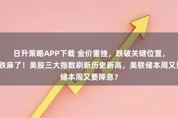 日升策略APP下载 金价重挫,跌破关键位置,银价也跌麻了!美股三大指数刷新历史新高,美联储本周又要降息?